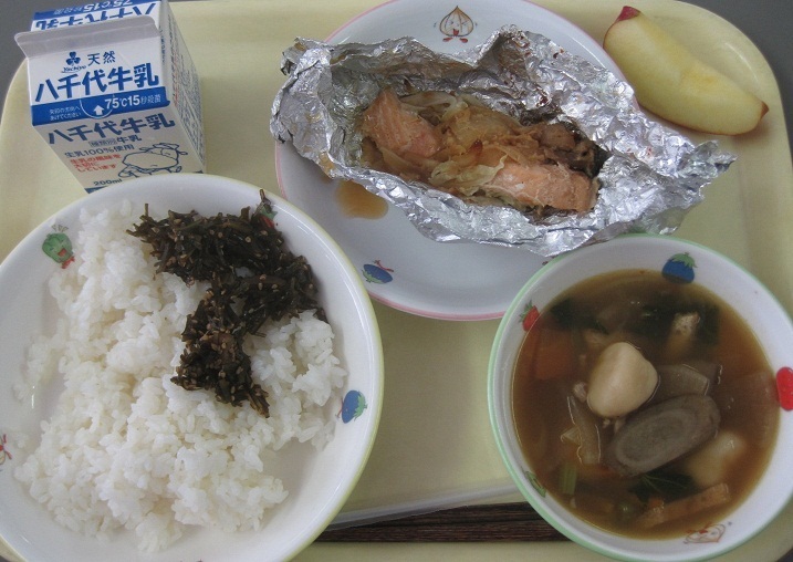 北海道郷土料理です 今日の給食